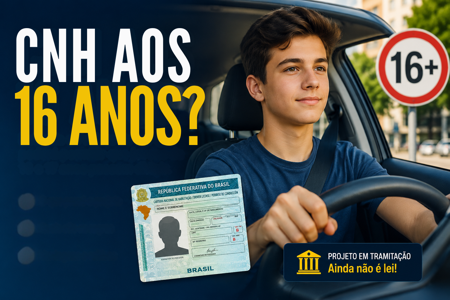 🚗Carteira de Motorista a partir de 16 anos? Entenda o projeto de lei.