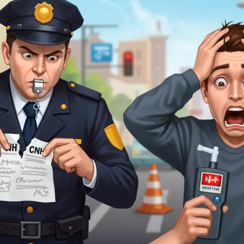 Fui pego no bafômetro, minha CNH já fica suspensa na hora?